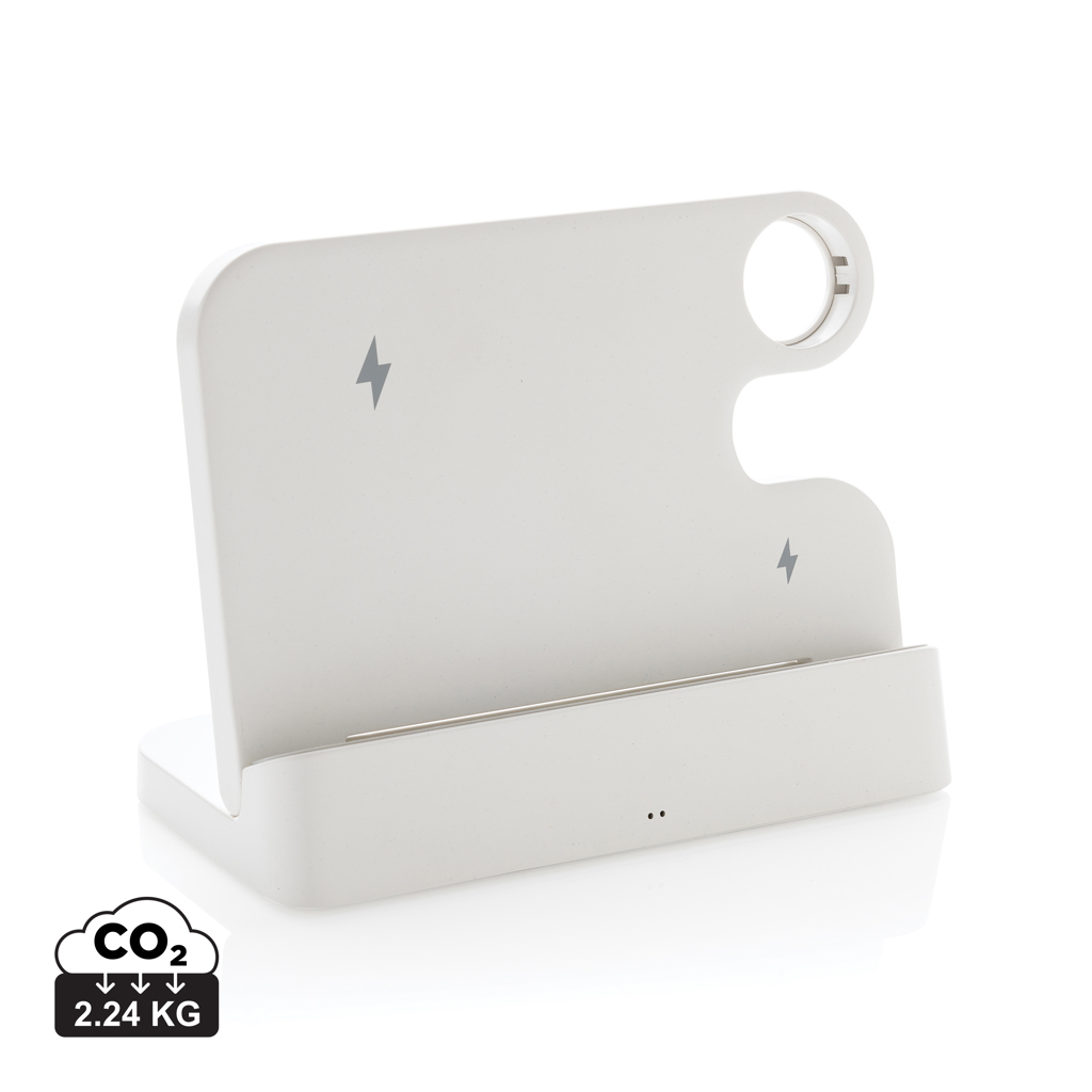 [KX090625] Double chargeur 15W en plastique RCS avec emplacement iWatch