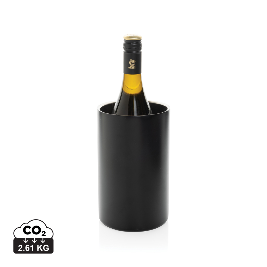 [KX0214143] Seau à vin en acier inoxydable recyclé RCS Vino (noir)