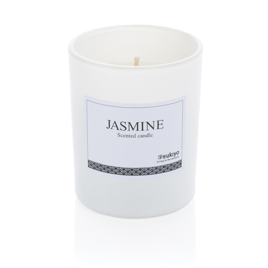 [KX020884] Bougie parfumée dans un verre Ukiyo (blanc)
