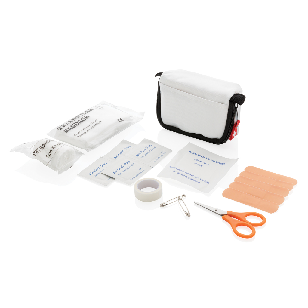 [KX070267] Set de premiers secours dans une pochette (blanc)