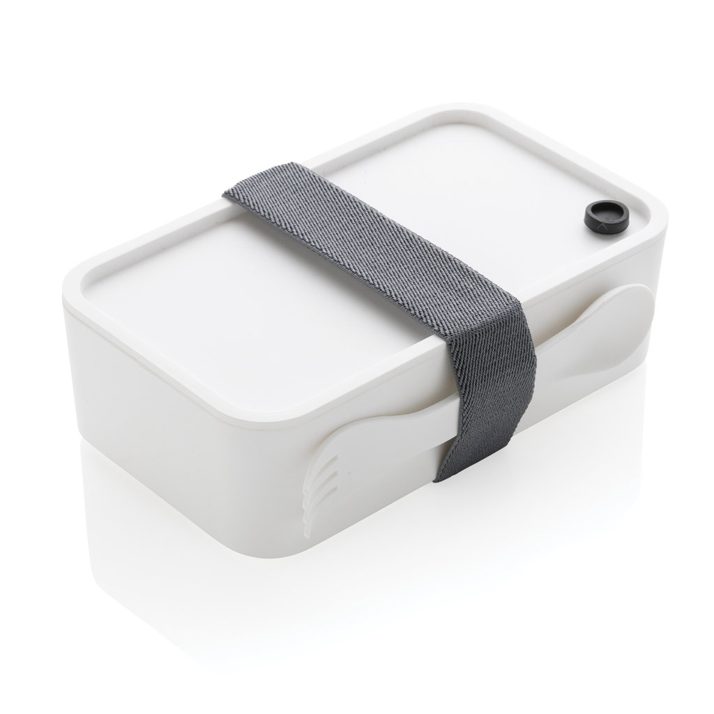 [KX020899] Boîte à Lunch en PP avec cuichette (blanc)