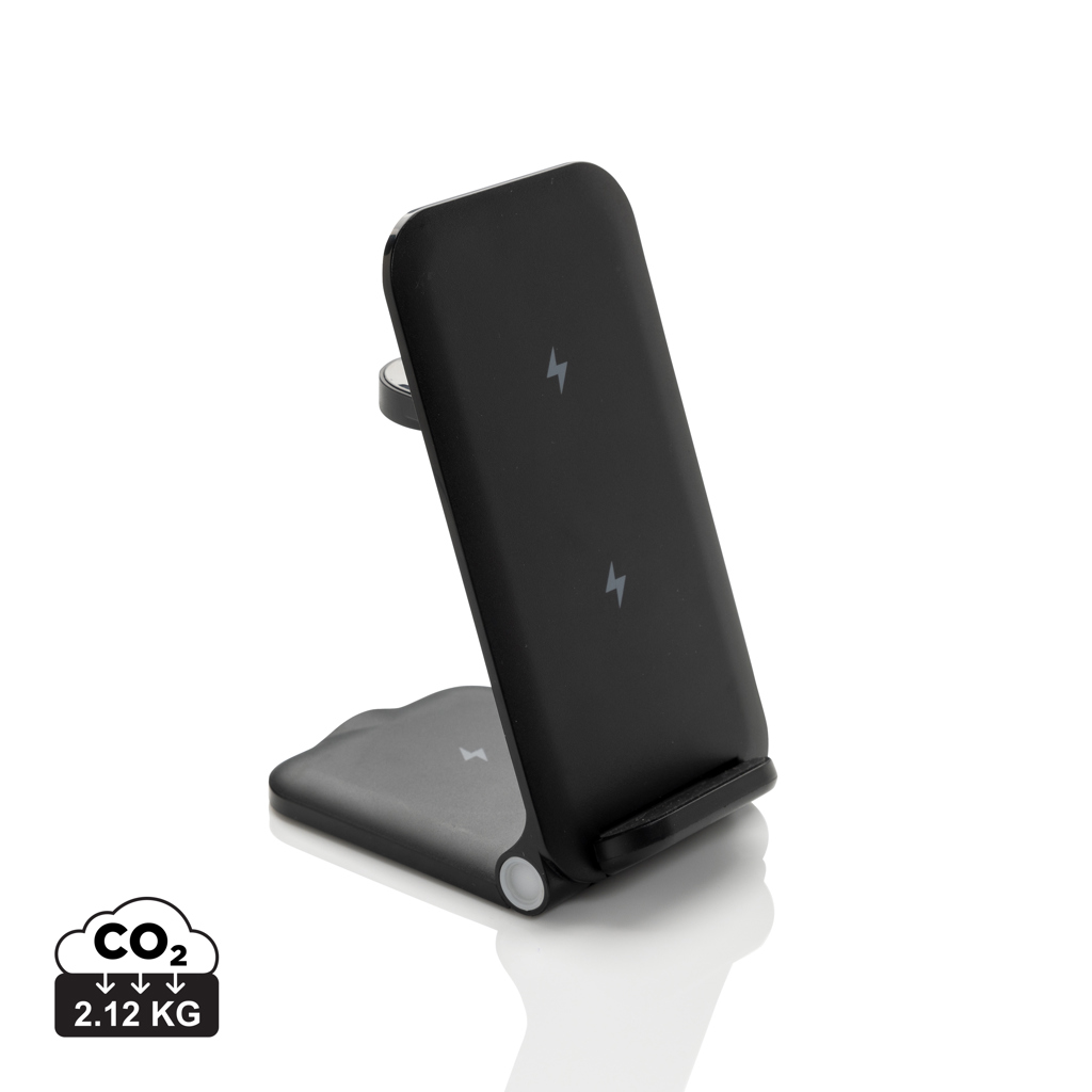 [KX090638] Chargeur 15W 3 en 1 en plastique recyclé RCS Powerpal