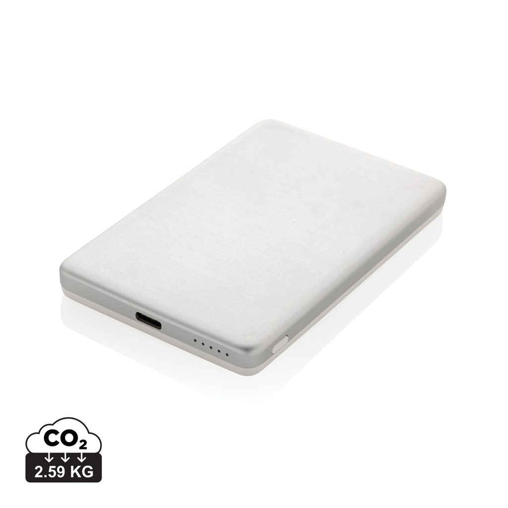 Powerbank 5000mAh et 5W en aluminium recyclé RCS Orion (argent)