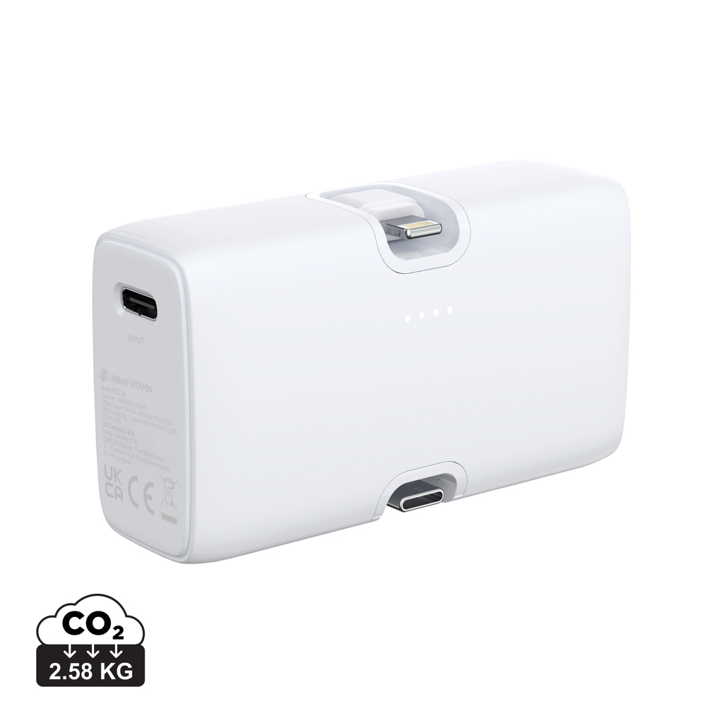 Powerbank 20W PD en plastique RCS Urban Vitamin Los Angeles (blanc)