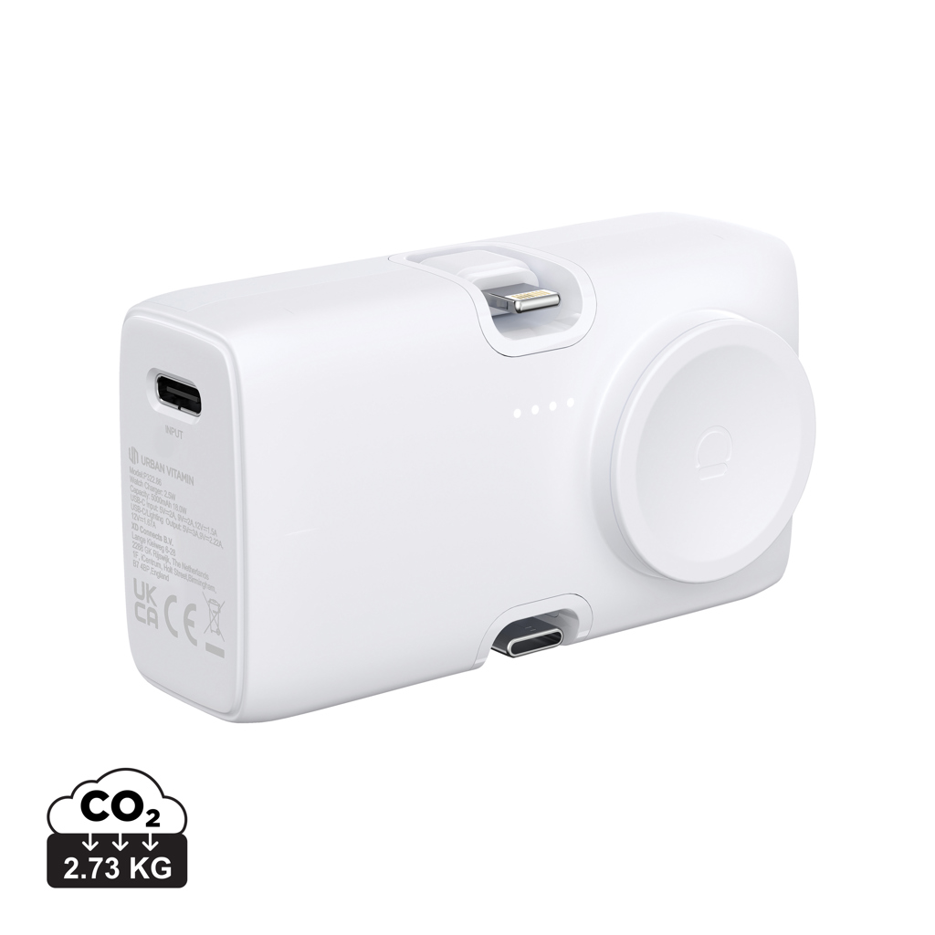 Powerbank 20W PD en plastique RCS Urban Vitamin San Diego (blanc)