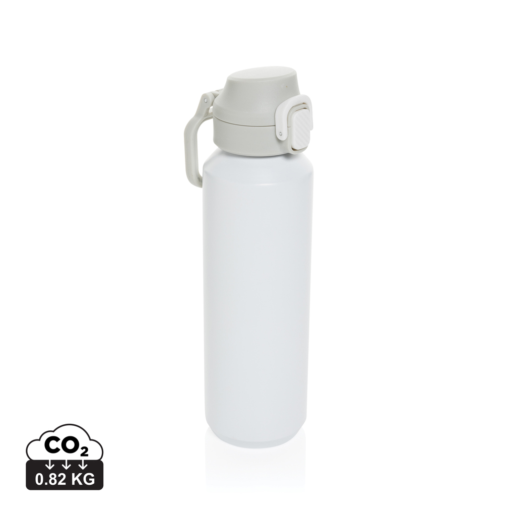[KX1116255] Bouteille de sport  600ML en acier recyclé RCS Via (blanc)