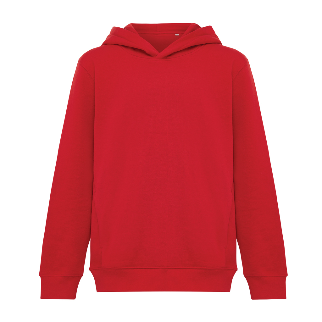 Sweat à capuche avec poches latérales Iqoniq Yengo Kids (rouge)