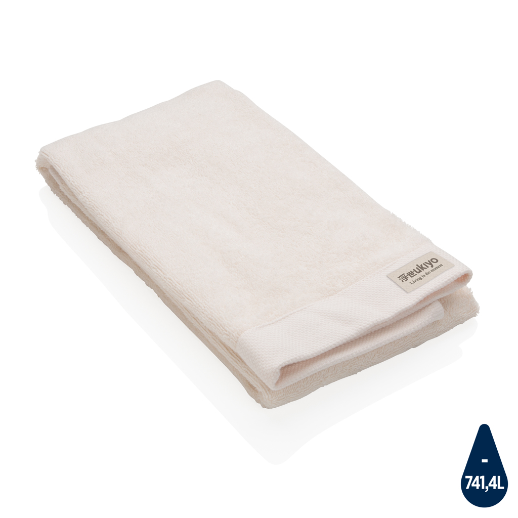 Serviette bain 50x100cm Ukiyo Sakura AWARE™ Made in Europe (blanc)