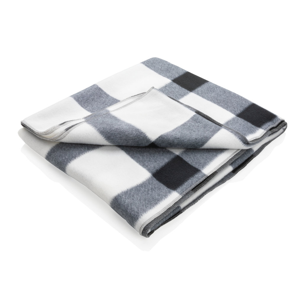 [KX020966] Plaid doux à carreaux (blanc)