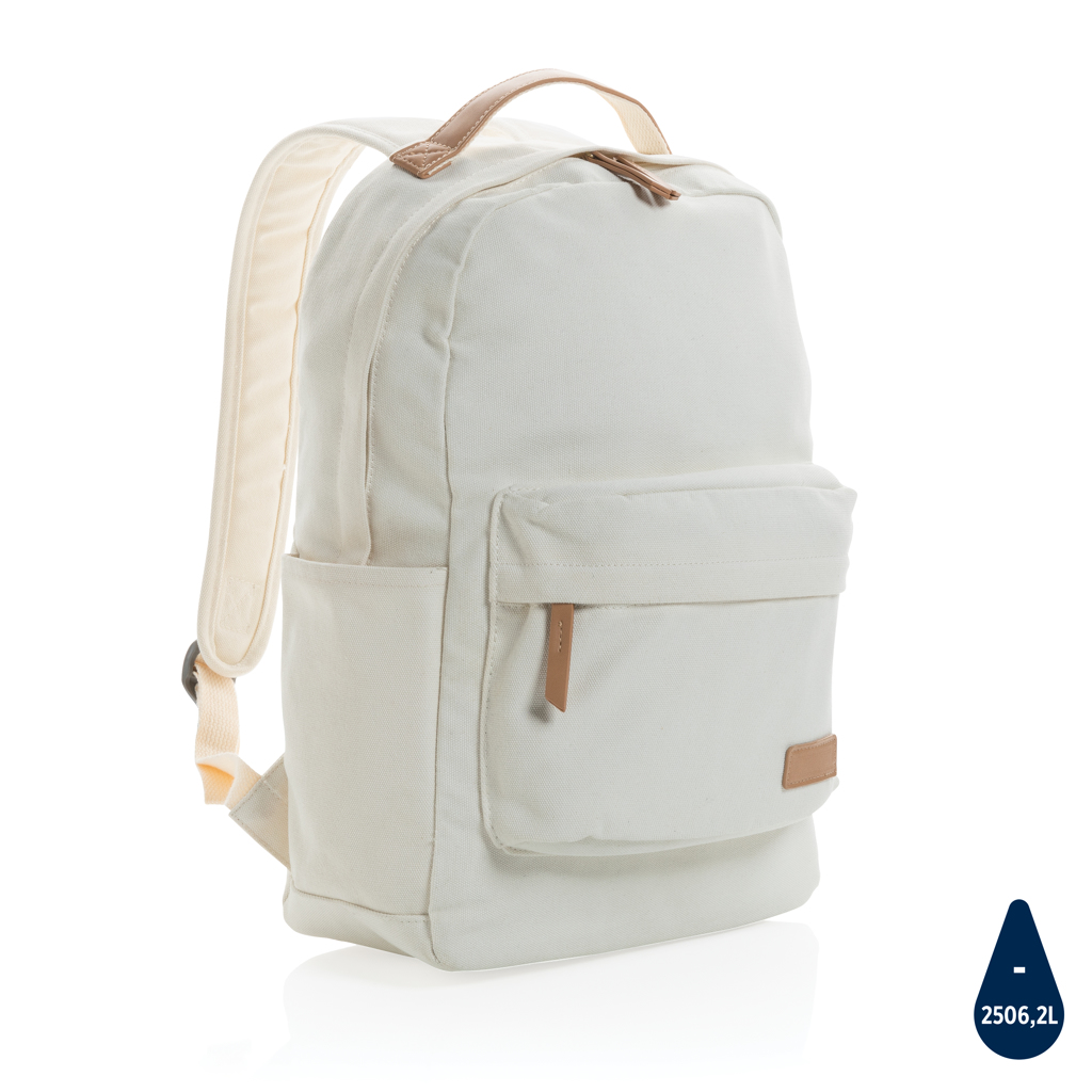 [KX101100] Sac à dos Impact AWARE™ en toile 16oz recyclé (blanc)