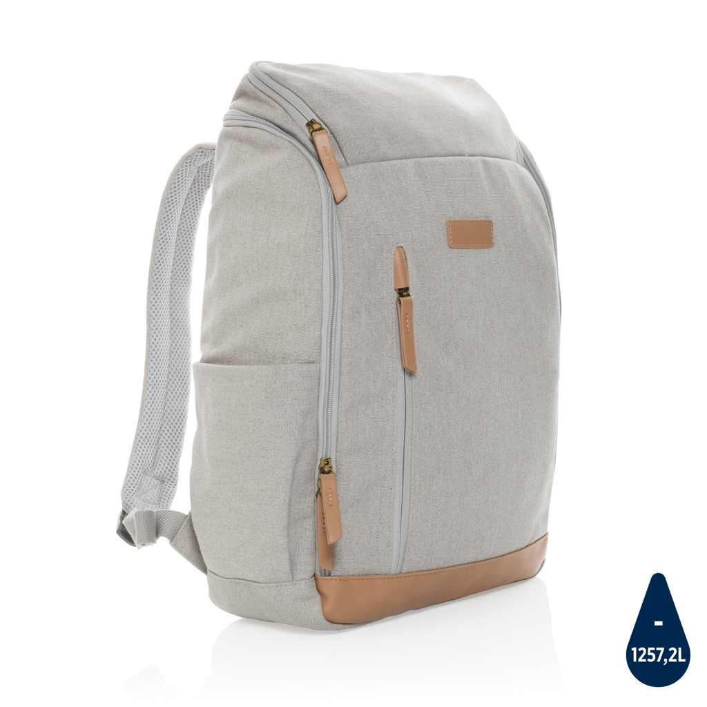 [KX101112] Sac à dos ordinateur Impact AWARE™ en toile 16oz recyclé (gris)