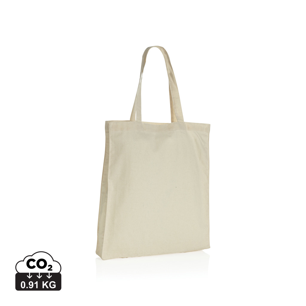 [KX1510139] Sac tote en coton recyclé avec soufflet Impact AWARE™ (blanc)