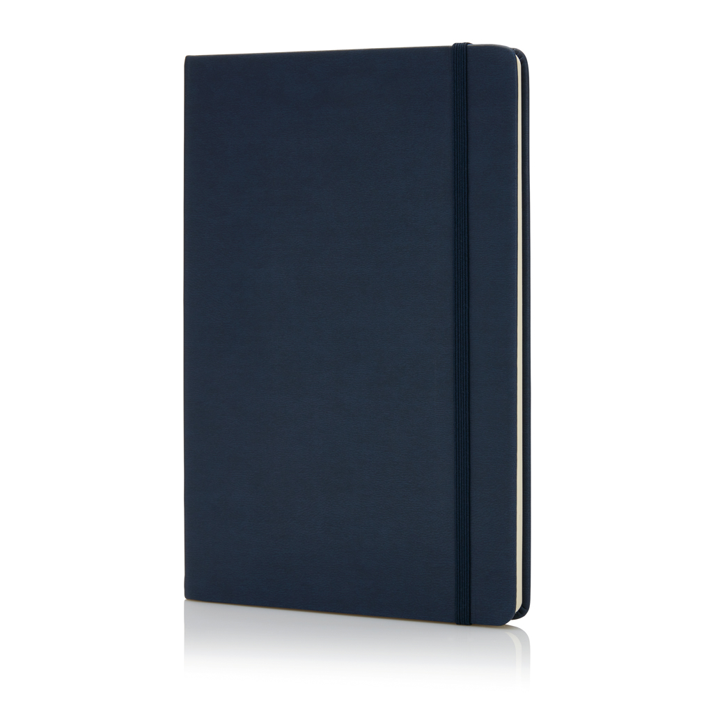 [KX120429] Carnet A5 à couverture rigide en PU (bleu)