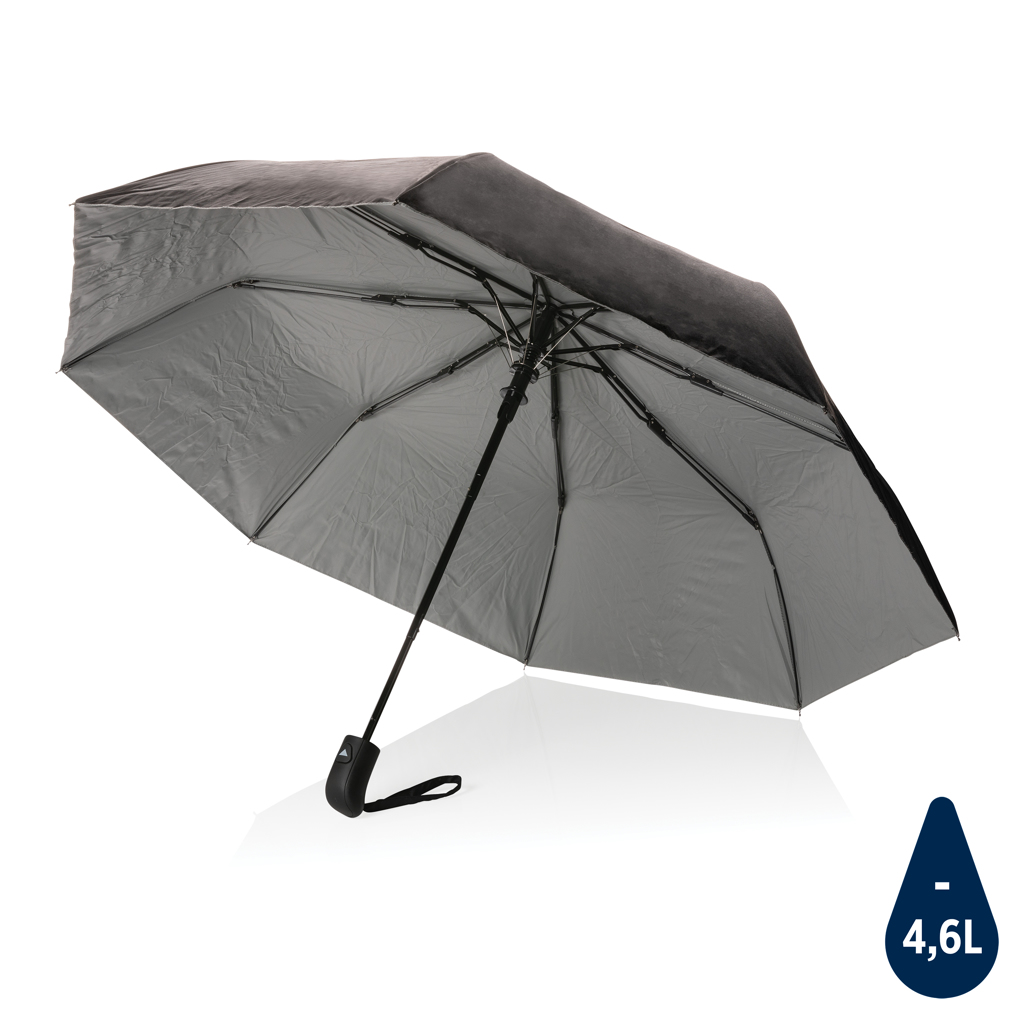 [KX130258] Mini parapluie 21" en rPET 190T bi couleur Impact AWARE™ (argent)