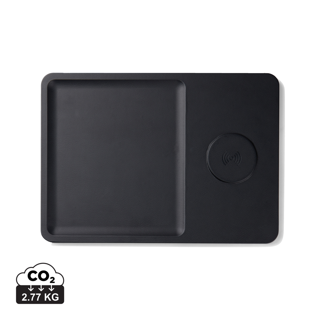 [KX090925] VINGA Plateau organisateur avec chargeur de bureau RCS Timo (noir)