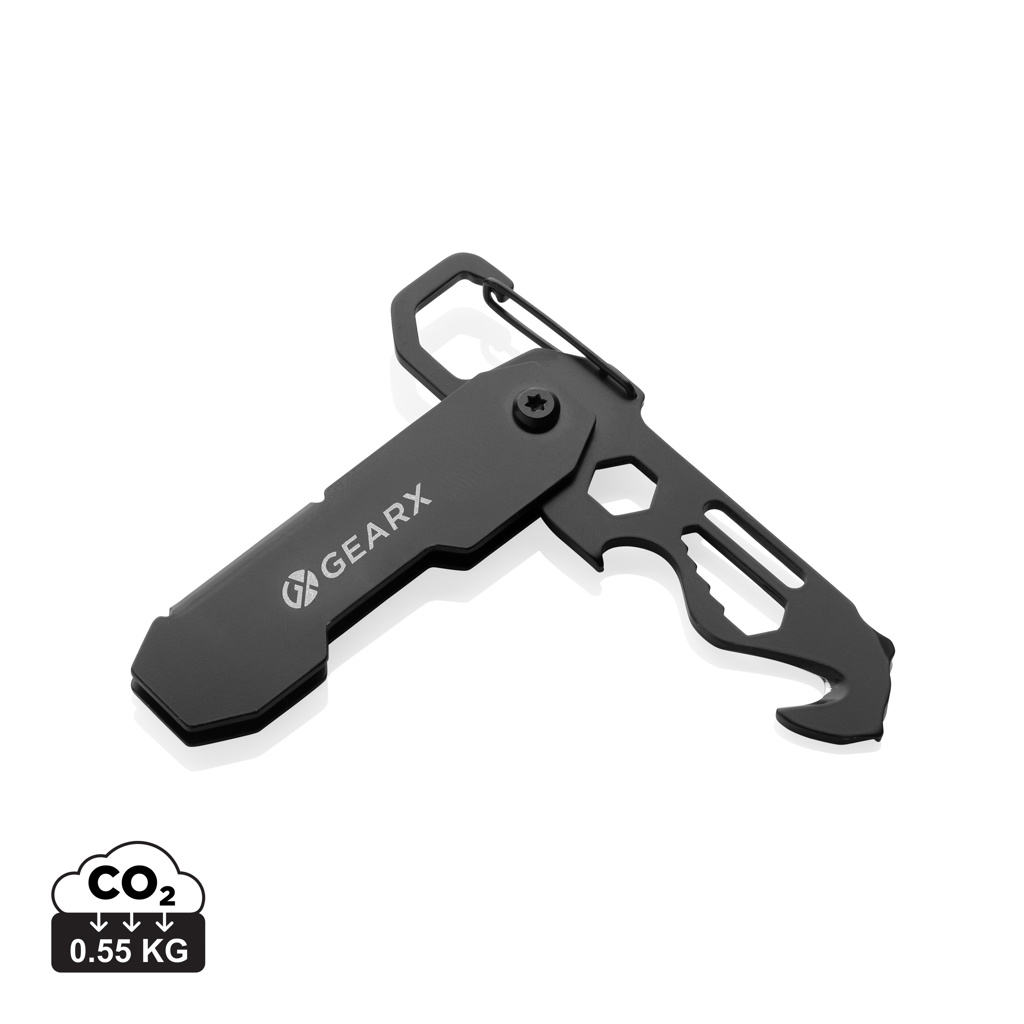 Outil multifonction pliable avec mousqueton Gear X