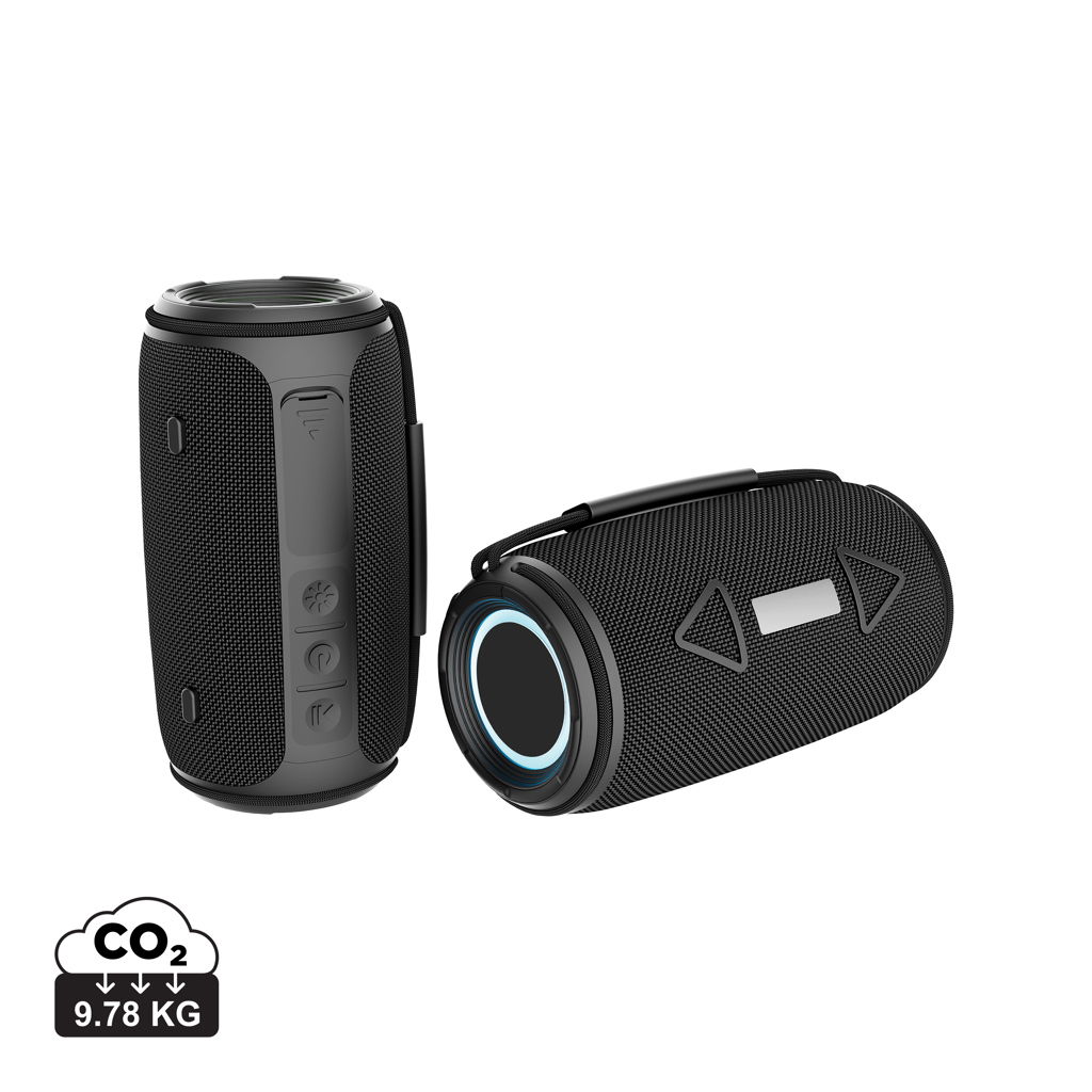 Enceinte 16W étanche IPX4 en plastique recyclé RCS Prisma (gris)