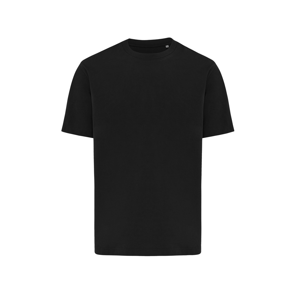 [KX12524126] T-shirt lourd en coton recyclé IQONIQ Nikko (noir)