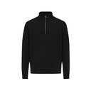 Sweater IQONIQ à col montant zippé en coton recyclé Elgon
