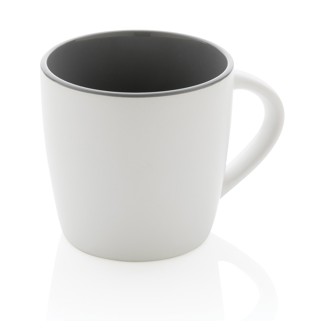Mug en céramique avec intérieur coloré (blanc)
