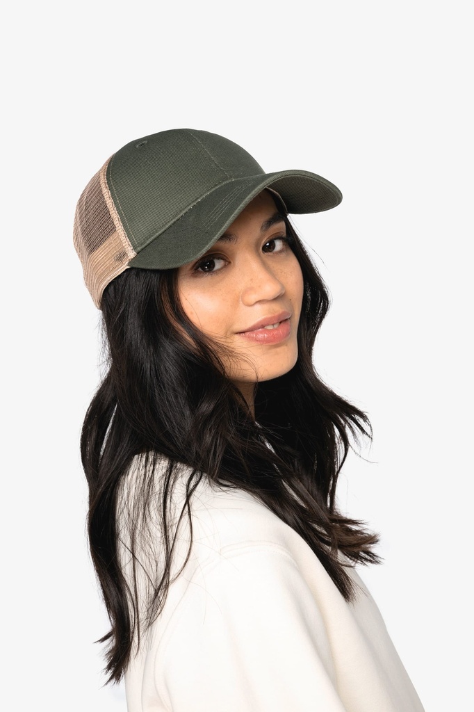Casquette trucker écoresponsable 6 panneaux unisexe