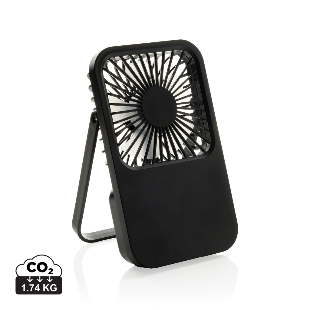 Ventilateur de bureau en plastique recyclé RCS Aervina (blanc)