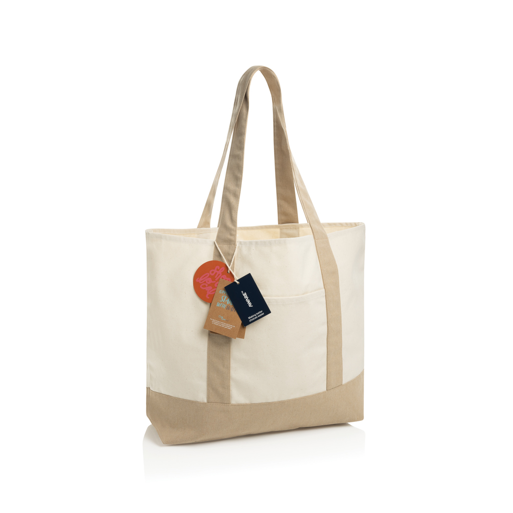 Sac cabas 350gsm en coton recyclé AWARE™ SHOP LOCAL