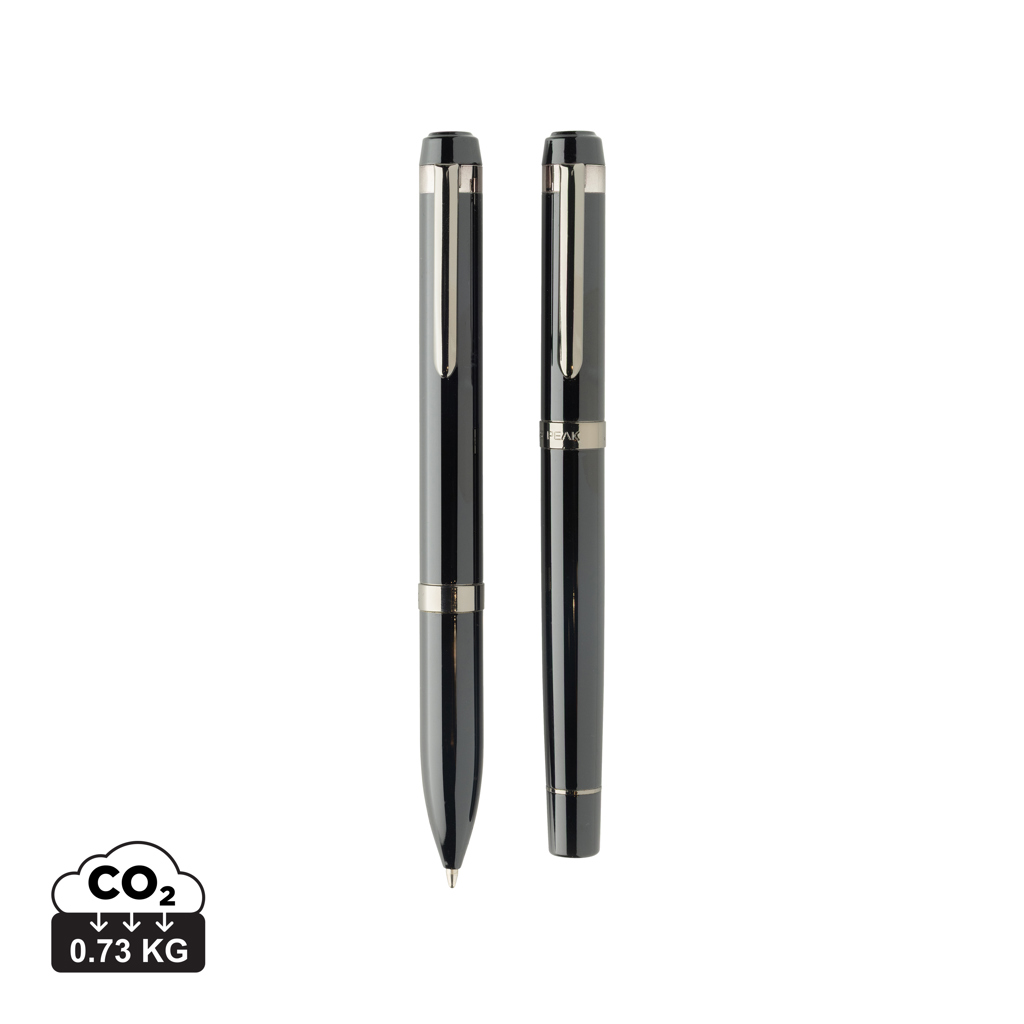 [KX1415101] Coffret de stylos en acier recyclé Swiss Peak OSLO