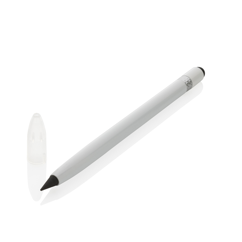 [KX142609] Crayon sans encre en aluminium avec gomme (blanc)