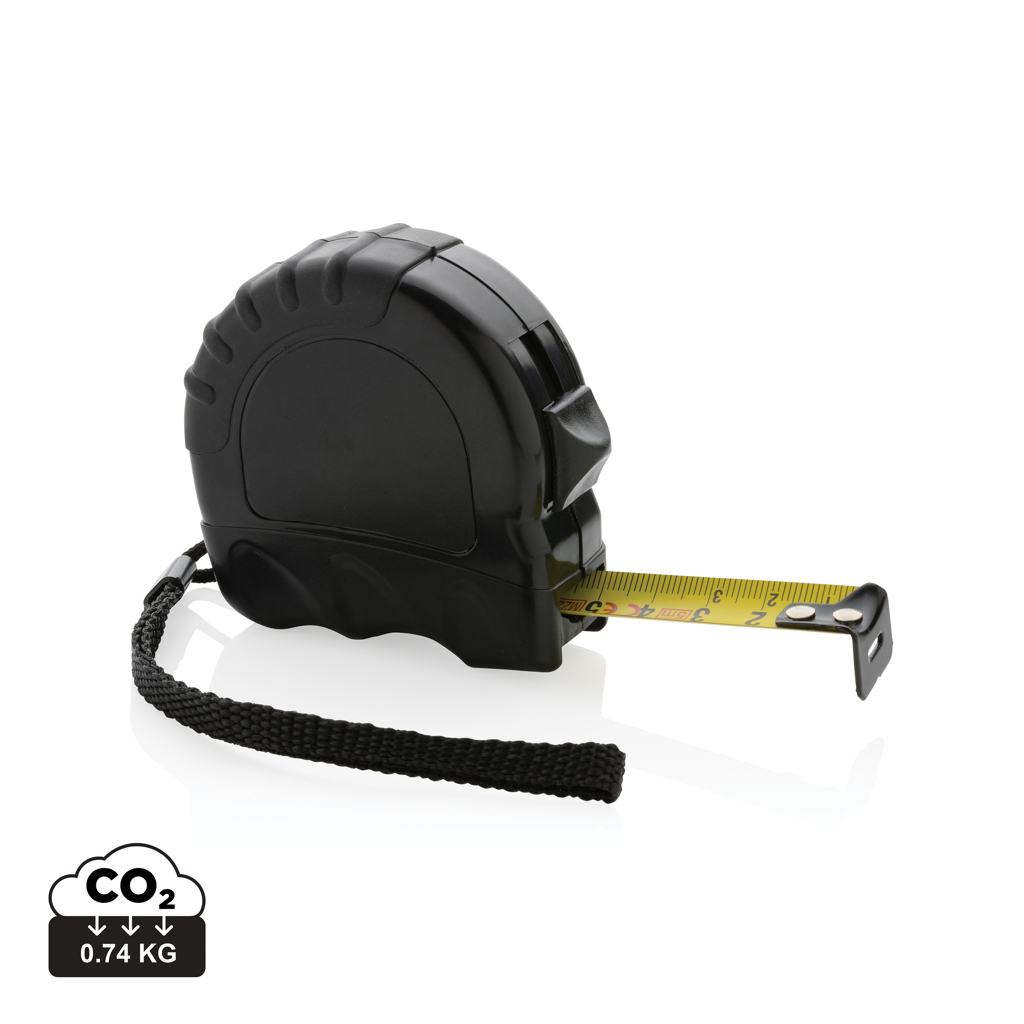 [KX050635] Mètre ruban 5M/19 mm en plastique recyclé RCS (noir)