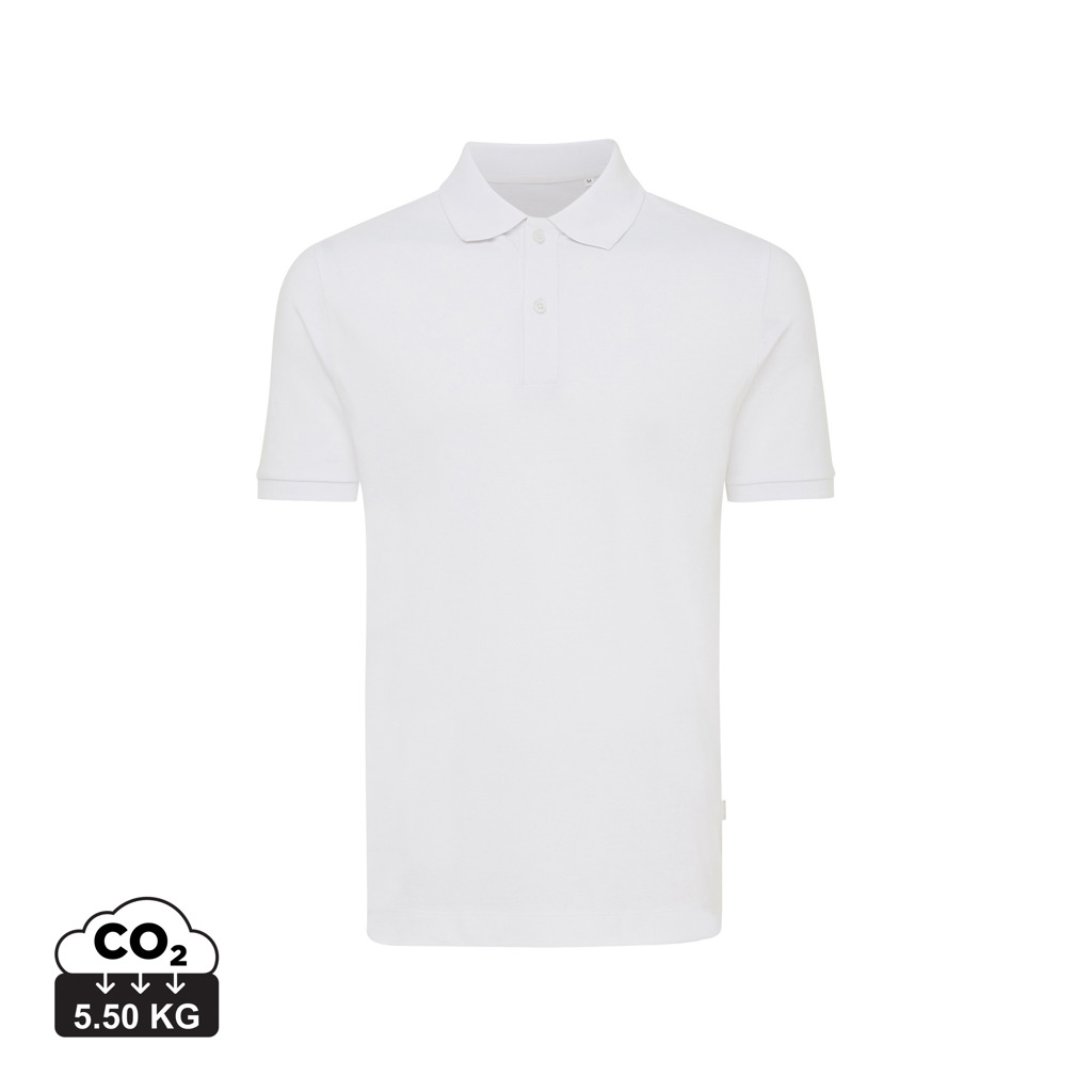 [KX12441247] Polo en coton piqué et recyclé Iqoniq Yosemite (blanc)