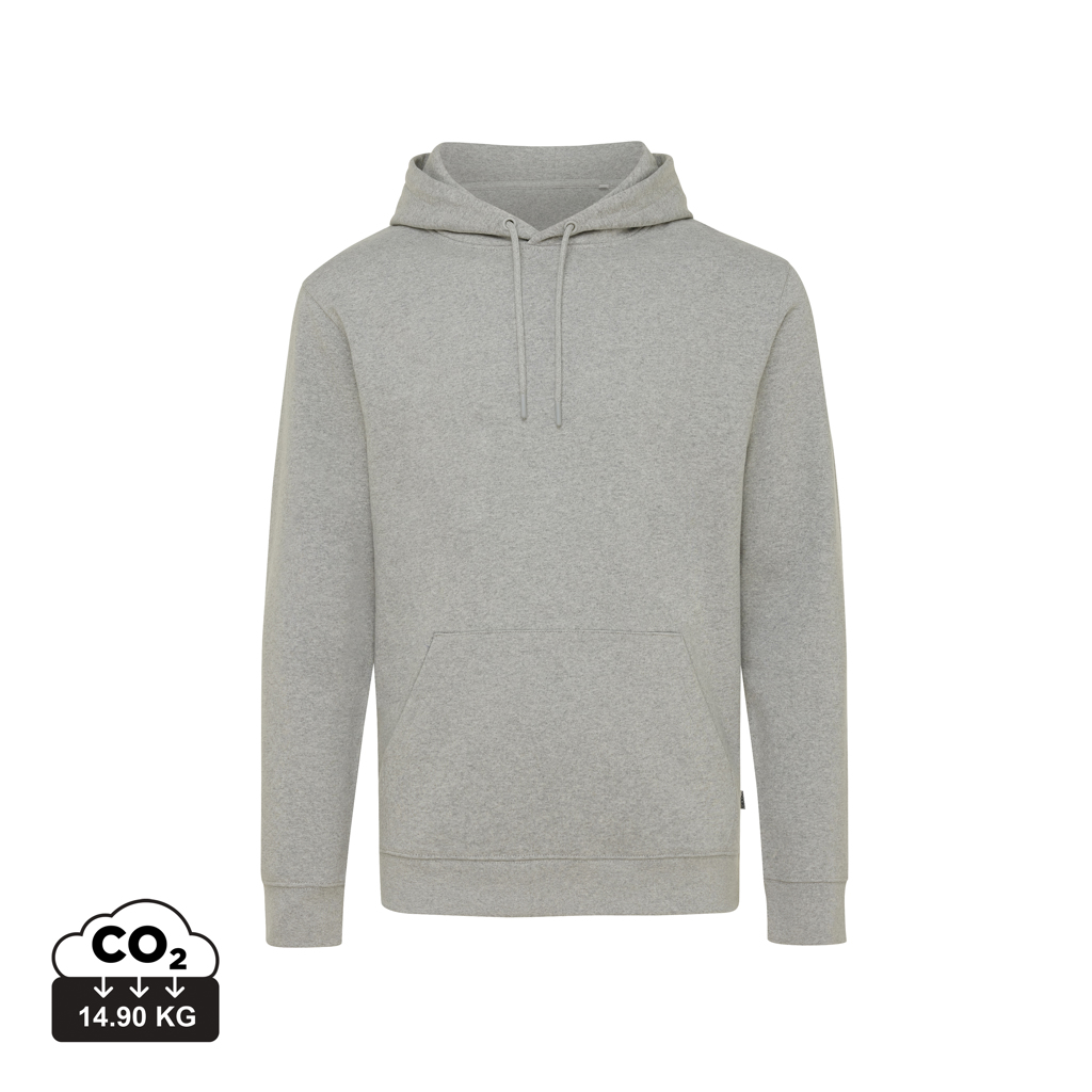 Sweat à capuche en coton recyclé et non teinté Iqoniq Torres (gris)