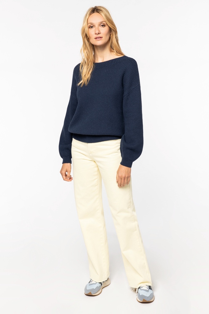 [122194] Pull en laine mérinos responsable femme - 620g (s, navy blue)