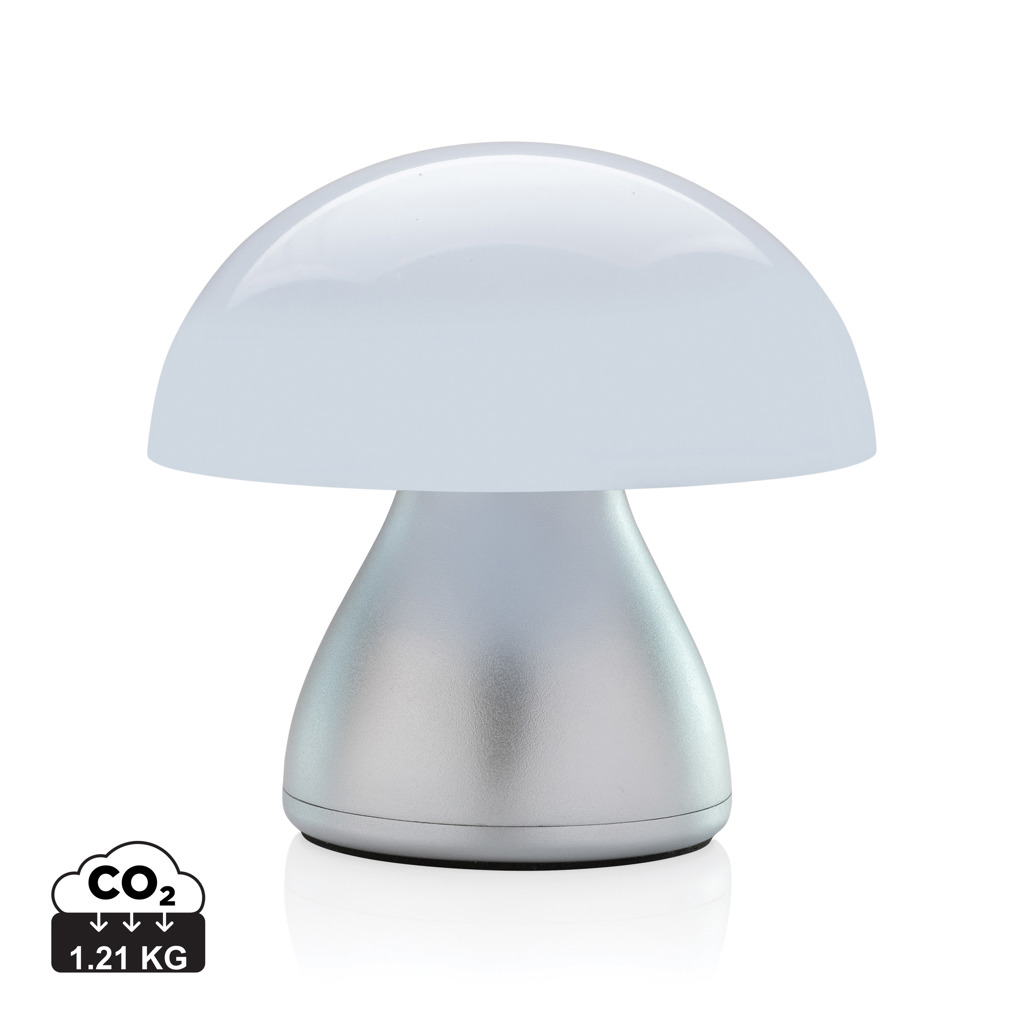 Lampe de table rechargeable par USB en plastique RCS Luming (gris)