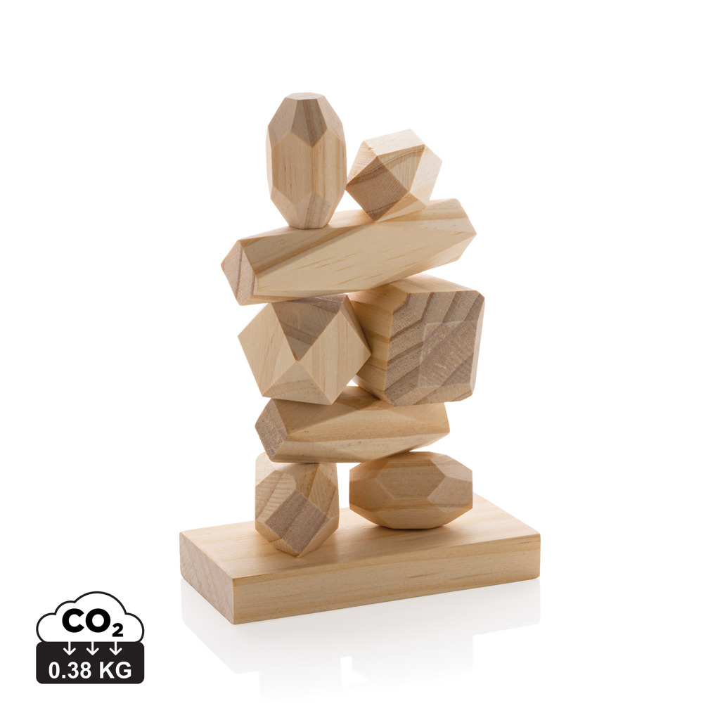 [KX030158] Pierres d'équilibre en bois dans une pochette Ukiyo Crios
