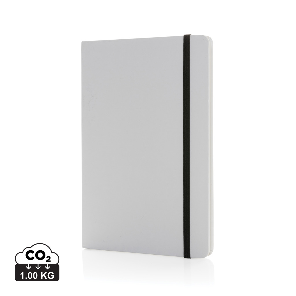 [KX124930] Cahier A5 en kraft recyclé et papier de verre Craftstone (blanc)
