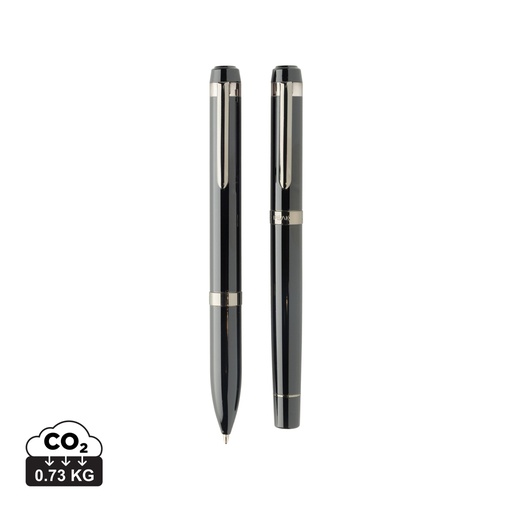 [KX1415101] Coffret de stylos en acier recyclé Swiss Peak OSLO