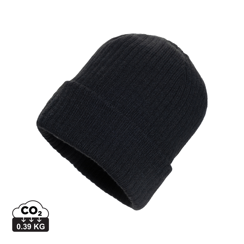 [KX1614121] Bonnet avec revers AWARE™ Polylana® Pryor (noir)