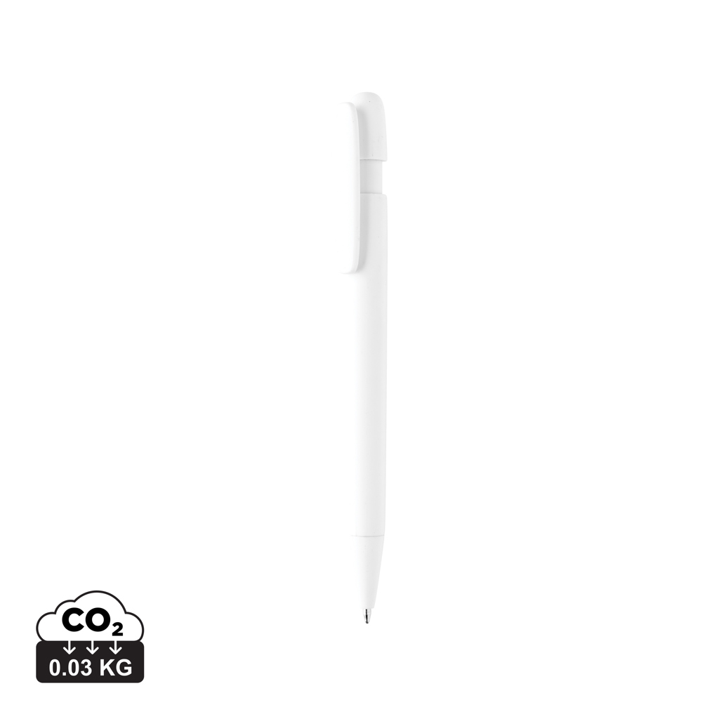[KX149399] Stylo couleur uni en ABS recyclé et certifié GRS Devin (blanc)