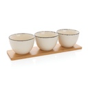 Set 3 bols de service avec plateau en bambou Ukiyo