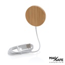 Chargeur magnétique sans fil en bambou 10W