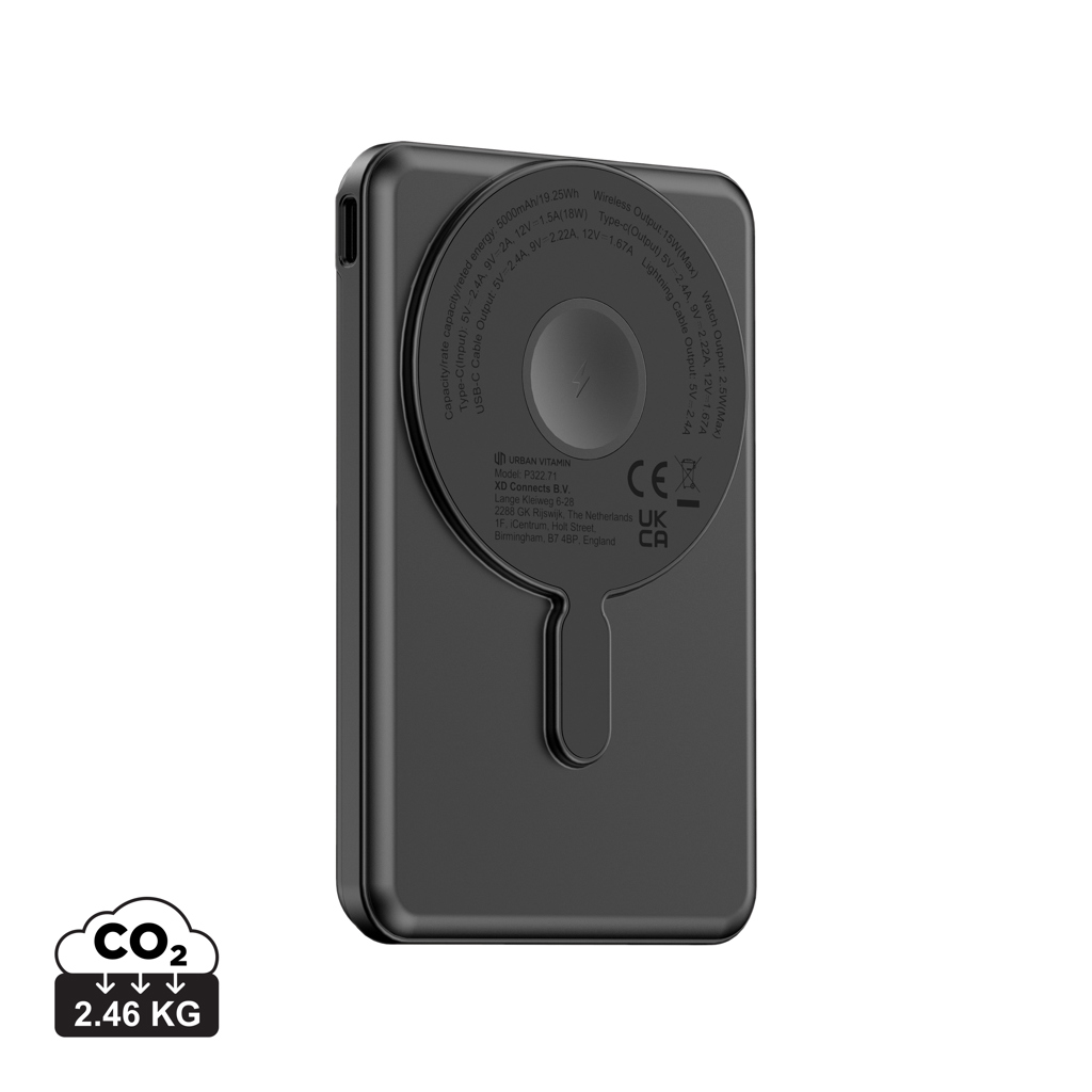 Powerbank 5000mAh et 20W PD Urban Vitamin Redwood