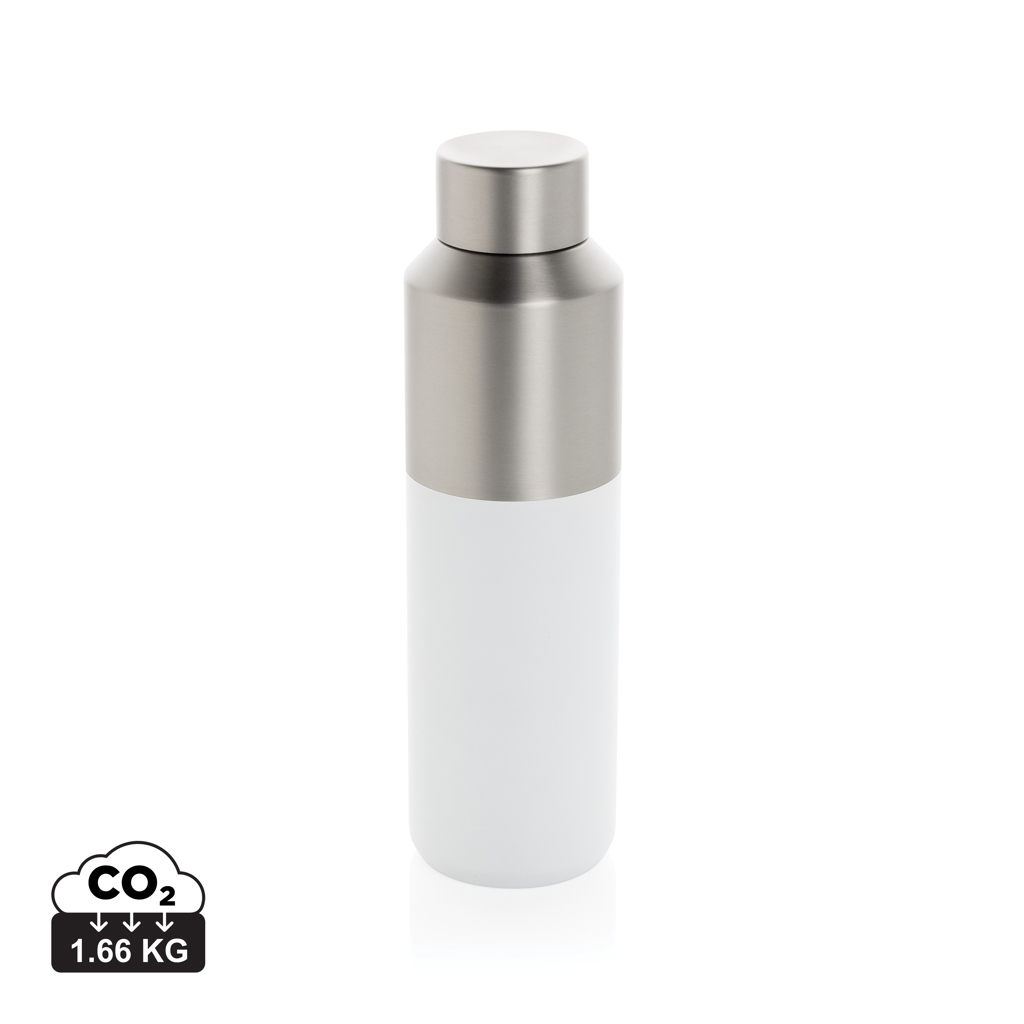 [KX1116217] Bouteille d'eau 600ml en acier recyclé certifiée RCS Fluid (blanc)