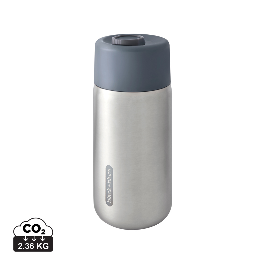 [KX1116187] Mug de voyage 340ml étanche en acier inoxydable Black+Blum (gris)