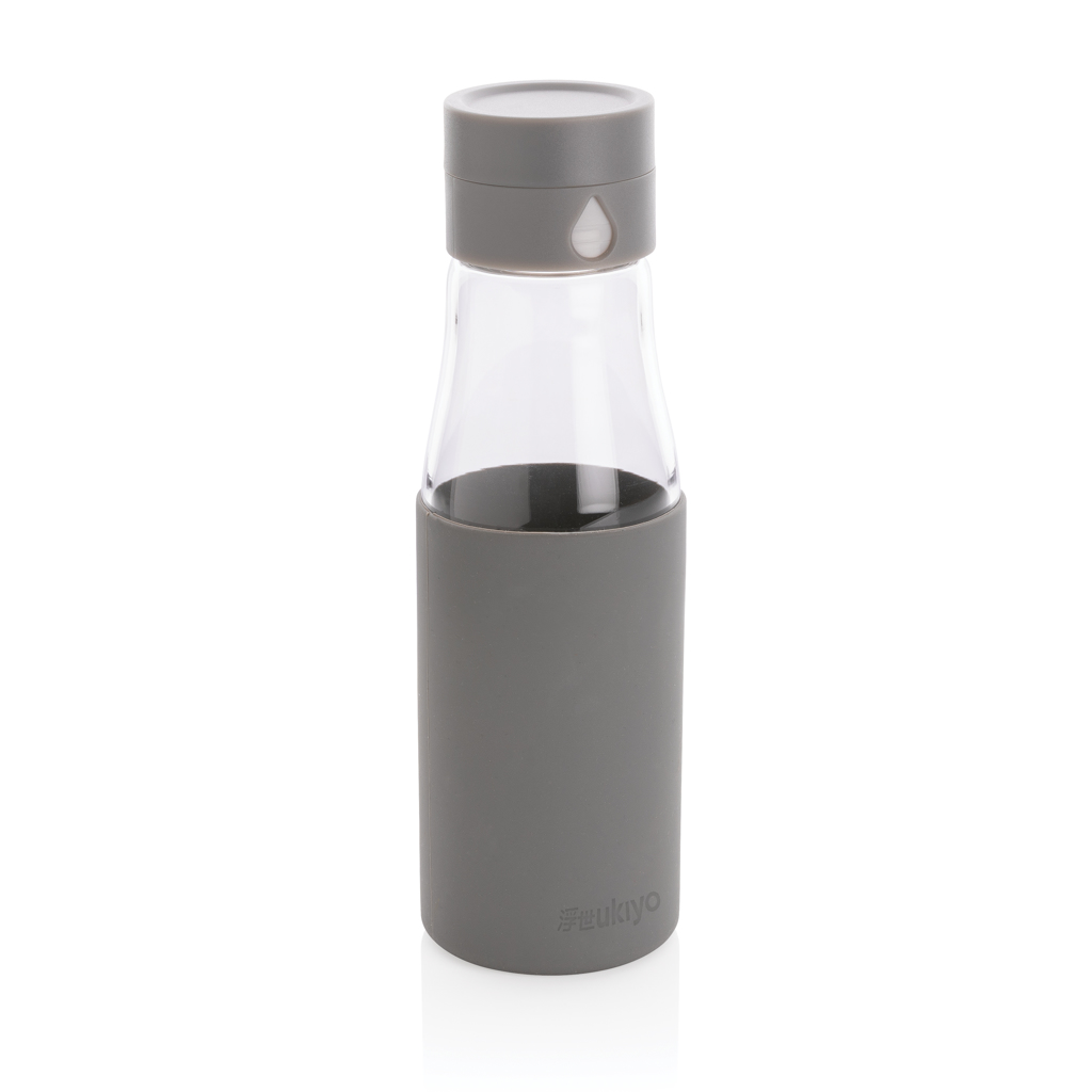 Bouteille en verre 600ml avec compteur d'hydradation Ukiyo