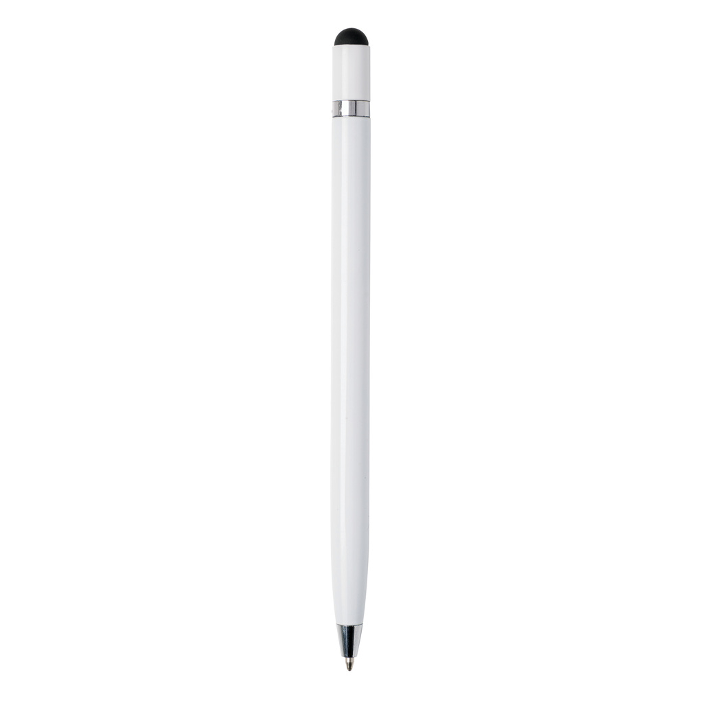 [KX140711] Stylo stylet en métal épuré (blanc)