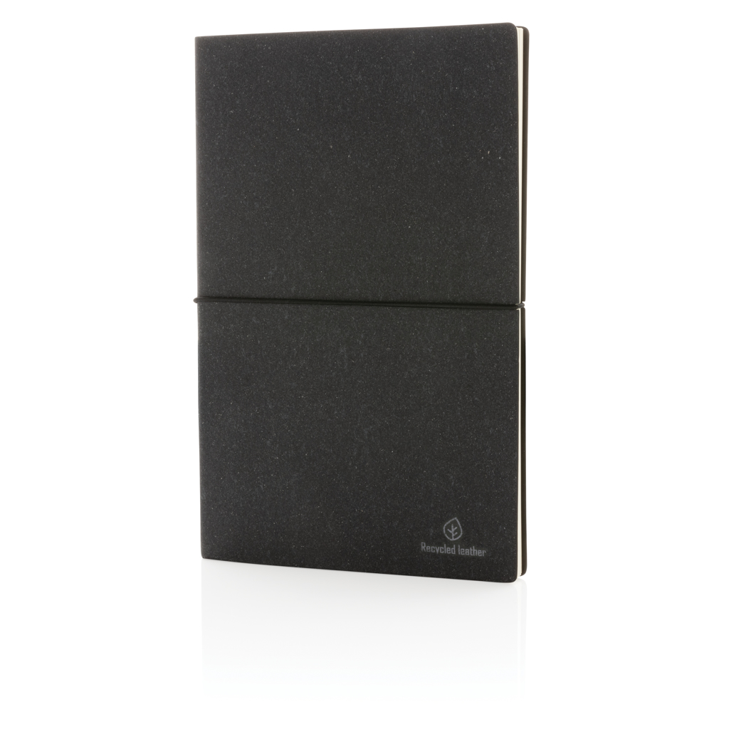 [KX120388] Carnet de notes A5 en cuir recyclé (gris)