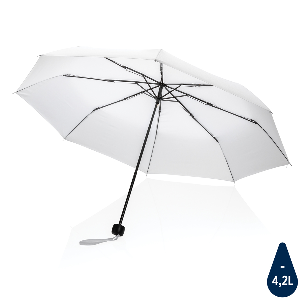 [KX130272] Mini parapluie 20.5" en rPET 190T Impact AWARE™ (blanc)