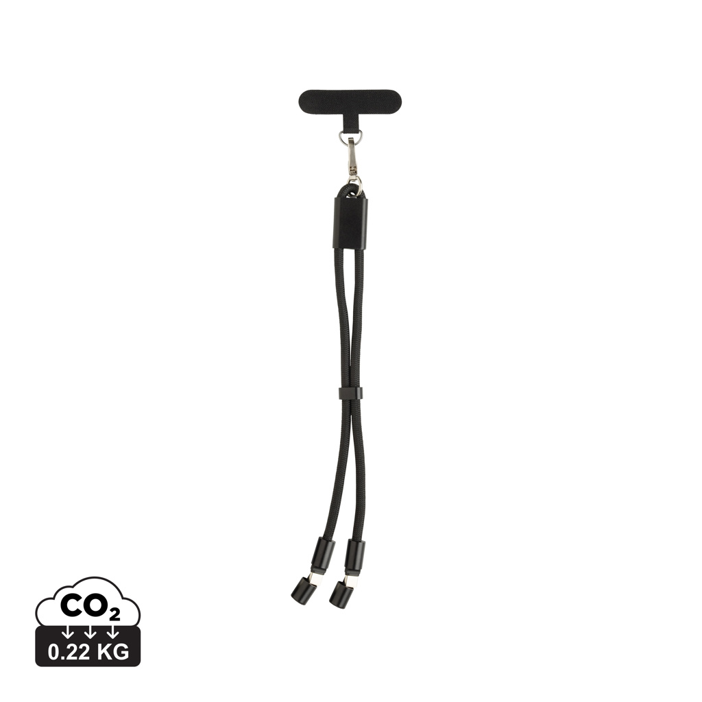 [KX010595] Bracelet téléphone avec câble 60W en rPET RCS LoopAmp
