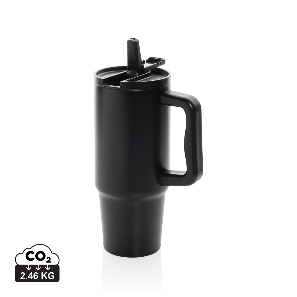 Mug 900ml étanche en acier inoxydable recyclé RCS Embrace (blanc)